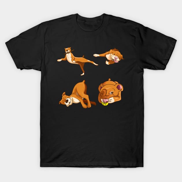 Boxer dog pit bull - four funny dogs that are playful T-Shirt by SpruchBastler